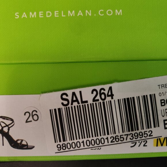 Sam Edelman "Trevin" Black Heeled Sandals. NIB. Size 9.5. Customer Return. - Picture 13 of 15